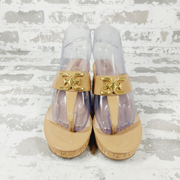 NEW Sam Edelman Women's Yardlie Emblem Platform Wedge Summer Thong Sandals K161 - Picture 3 of 12